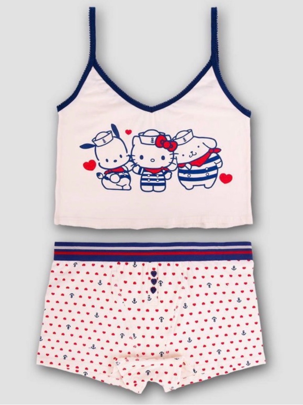 2pc Hello Kitty Sailor Cami and Boyshorts sz Small - NWT